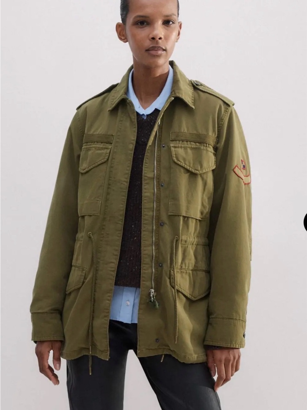 [$495] ME+EM Olive Green Utility Jacket